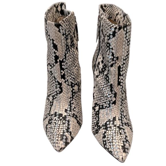 JLo Jennifer Lopez Frankalina Snake Print Rhinestone Booties Size 8 - Picture 2 of 7